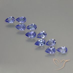 2.16 ctw Blue Tanzanite Stones, Natural Tanzanite in Pear Facet Shape for Sale