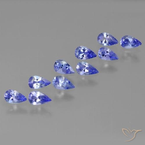 2.19ctw Natural Violet Blue Tanzanite, Pear Shape, VS