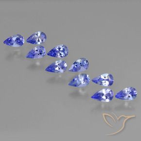 2.19 ctw Blue Tanzanite Stones, Natural Tanzanite in Pear Facet Shape for Sale