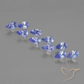 2.36 ctw Blue Tanzanite Stones, Natural Tanzanite in Pear Facet Shape for Sale
