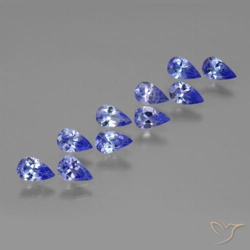 2.15ctw Natural Deep Violet Blue Tanzanite, Pear Shape, VS