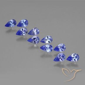 2.15 ctw Blue Tanzanite Stones, Natural Tanzanite in Pear Facet Shape for Sale