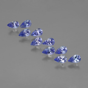 2.46 ctw Blue Tanzanite Stones, Natural Tanzanite in Pear Facet Shape for Sale