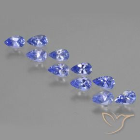 2.26 ctw Blue Tanzanite Stones, Natural Tanzanite in Pear Facet Shape for Sale