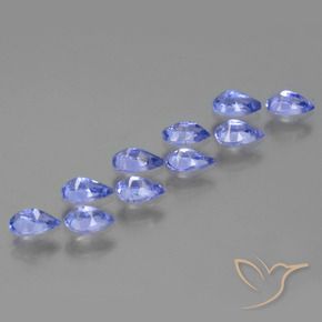 Tanzanite Gemstones in 5 x 3 mm (calibrated) Size for Sale, Tanzanite Stones in Pastel Blue Color