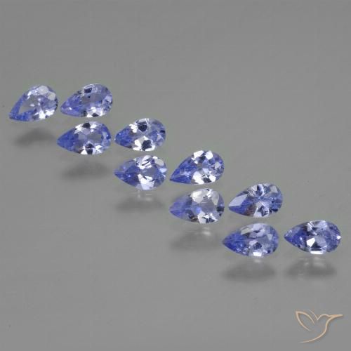 1.74ctw Natural Intense Violet Blue Tanzanite, Pear Shape, VS