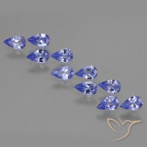 2.00 ctw Blue Tanzanite Stones, Natural Tanzanite in Pear Facet Shape for Sale