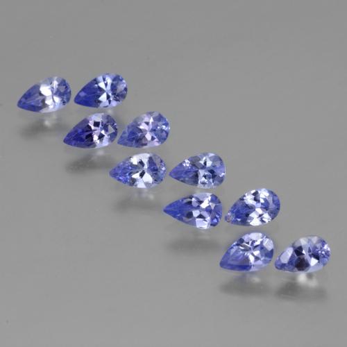 Intense Violet Blue Tanzanite Gem - 0.2ct Pear Facet (ID: 454398)