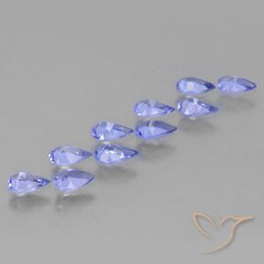 Tanzanite Gemstones in 5.1 x 3.2 mm Size for Sale, Tanzanite Stones in Intense Violet Blue Color