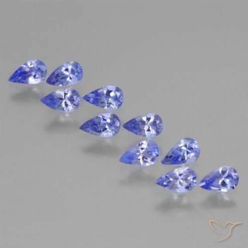 2.14ctw Natural Intense Violet Blue Tanzanite, Pear Shape, VS