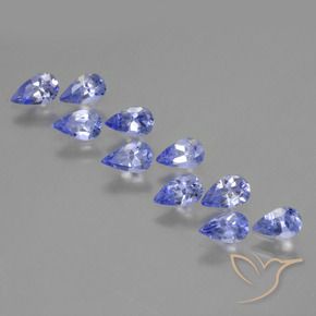 2.15 ctw Blue Tanzanite Stones, Natural Tanzanite in Pear Facet Shape for Sale