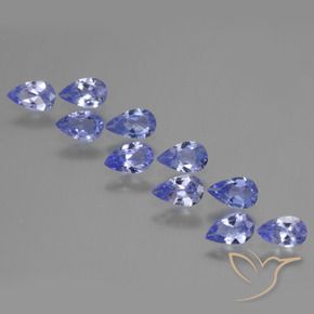 1.93 ctw Blue Tanzanite Stones, Natural Tanzanite in Pear Facet Shape for Sale