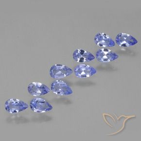 2.00 ctw Blue Tanzanite Stones, Natural Tanzanite in Pear Facet Shape for Sale