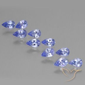 2.08 ctw Blue Tanzanite Stones, Natural Tanzanite in Pear Facet Shape for Sale