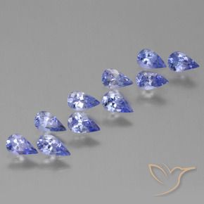2.03 ctw Blue Tanzanite Stones, Natural Tanzanite in Pear Facet Shape for Sale