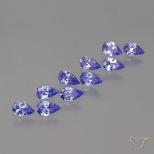 2.24ctw Natural Intense Violet Blue Tanzanite, Pear Shape, VS