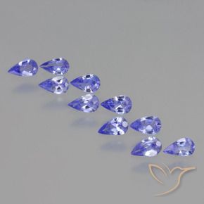 1.81 ctw Blue Tanzanite Stones, Natural Tanzanite in Pear Facet Shape for Sale