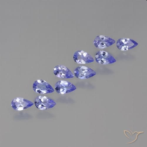 1.89ctw Natural Intense Violet Blue Tanzanite, Pear Shape, VS