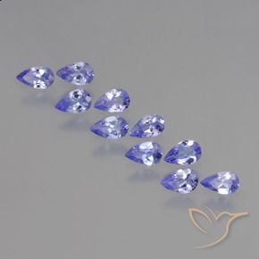 1.89 ctw Blue Tanzanite Stones, Natural Tanzanite in Pear Facet Shape for Sale