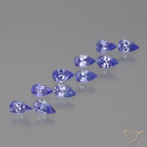 2.12ctw Natural Intense Violet Blue Tanzanite, Pear Shape, VS