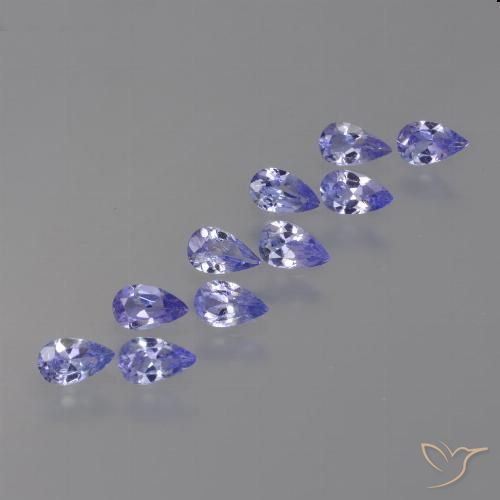 2.08 ct Violet Tanzanite, 5 x 3 mm Pear Cut From Tanzania, Photo A