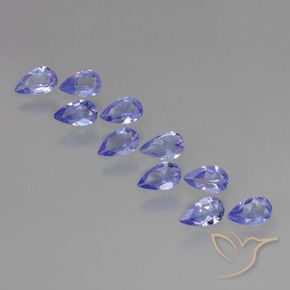 1.82 ctw Violet Tanzanite Stones, Natural Tanzanite in Pear Facet Shape for Sale