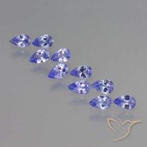 1.92 ctw Violet Tanzanite Stones, Natural Tanzanite in Pear Facet Shape for Sale