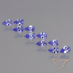 1.98 ctw Violet Tanzanite Stones, Natural Tanzanite in Pear Facet Shape for Sale