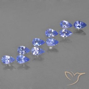 1.87 ctw Blue Tanzanite Stones, Natural Tanzanite in Pear Facet Shape for Sale