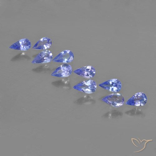 1.88ctw Natural Intense Violet Blue Tanzanite, Pear Shape, VS