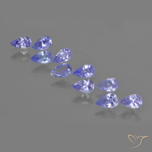 2.12ctw Natural Intense Violet Blue Tanzanite, Pear Shape, VS