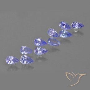2.12 ctw Blue Tanzanite Stones, Natural Tanzanite in Pear Facet Shape for Sale