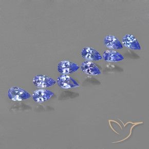 2.16 ctw Blue Tanzanite Stones, Natural Tanzanite in Pear Facet Shape for Sale