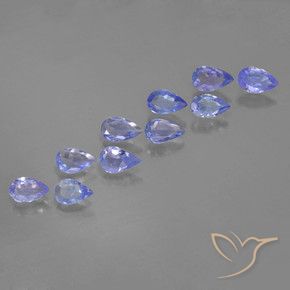 1.72 ctw Blue Tanzanite Stones, Natural Tanzanite in Pear Facet Shape for Sale
