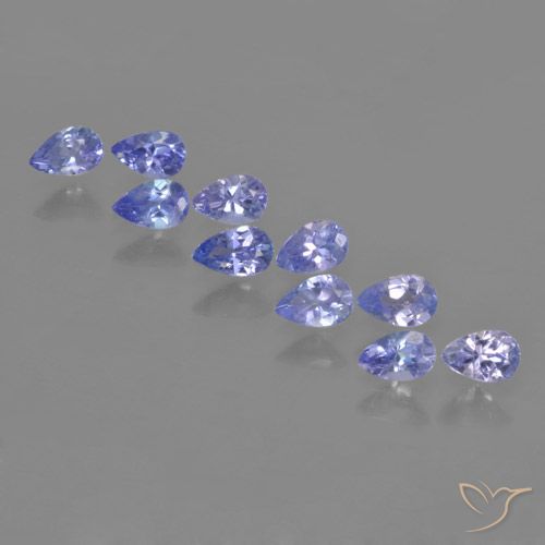 2.08ctw Natural Intense Violet Blue Tanzanite, Pear Shape, VS