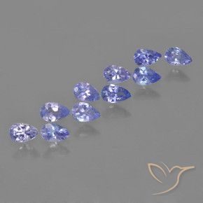 2.08 ctw Blue Tanzanite Stones, Natural Tanzanite in Pear Facet Shape for Sale