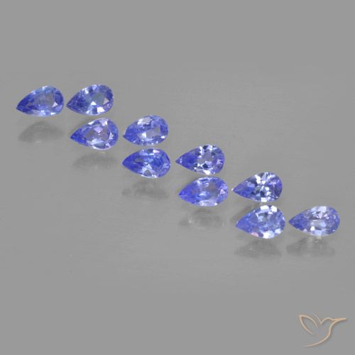 1.90ctw Natural Intense Violet Blue Tanzanite, Pear Shape, VS