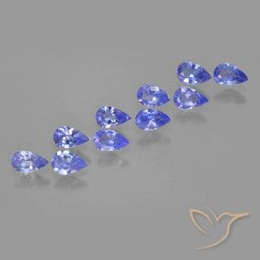 1.90 ctw Blue Tanzanite Stones, Natural Tanzanite in Pear Facet Shape for Sale