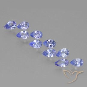 2.06 ctw Blue Tanzanite Stones, Natural Tanzanite in Pear Facet Shape for Sale