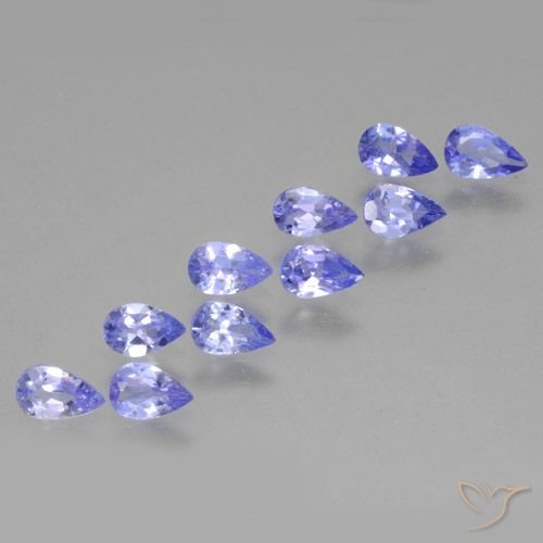 2.15 ct Violet Tanzanite, 5.2 x 3.2 mm Pear Cut From Tanzania, Photo A