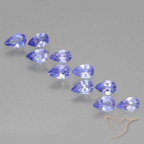 2.15 ctw Violet Tanzanite Stones, Natural Tanzanite in Pear Facet Shape for Sale