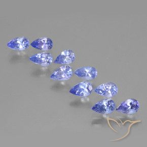 2.71 ctw Blue Tanzanite Stones, Natural Tanzanite in Pear Facet Shape for Sale