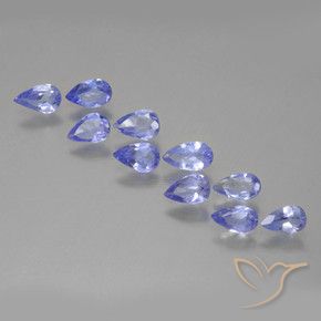 1.51 ctw Blue Tanzanite Stones, Natural Tanzanite in Pear Facet Shape for Sale