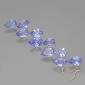 2.19 ctw Blue Tanzanite Stones, Natural Tanzanite in Pear Facet Shape for Sale
