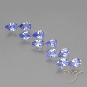 1.90 ctw Blue Tanzanite Stones, Natural Tanzanite in Pear Facet Shape for Sale
