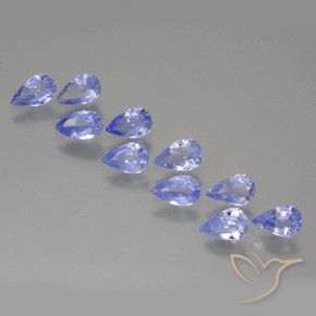 1.82 ctw Blue Tanzanite Stones, Natural Tanzanite in Pear Facet Shape for Sale
