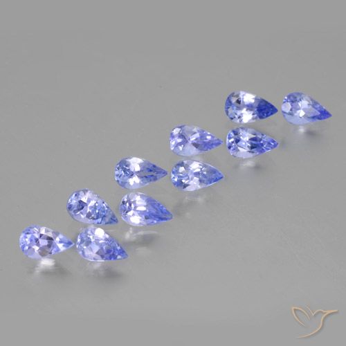 2.20ctw Natural Medium Blue Tanzanite, Pear Shape, VS