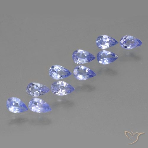 2.18ctw Natural Violet Blue Tanzanite, Pear Shape, VS