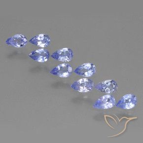 2.18 ctw Blue Tanzanite Stones, Natural Tanzanite in Pear Facet Shape for Sale