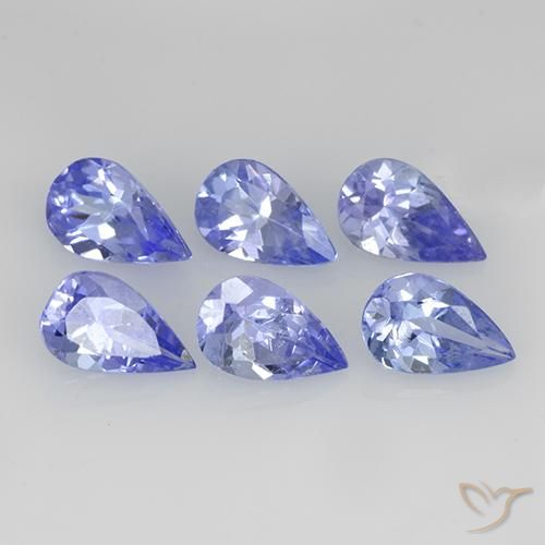 1.35 ctw Blue Tanzanite Stones, Natural Tanzanite in Pear Facet Shape for Sale